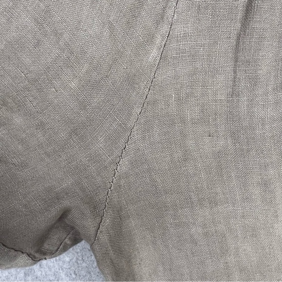 Lungo L’arno Womens Linen Dress Size Small Lace Off the Shoulder Tie Sleeves - Picture 6 of 12